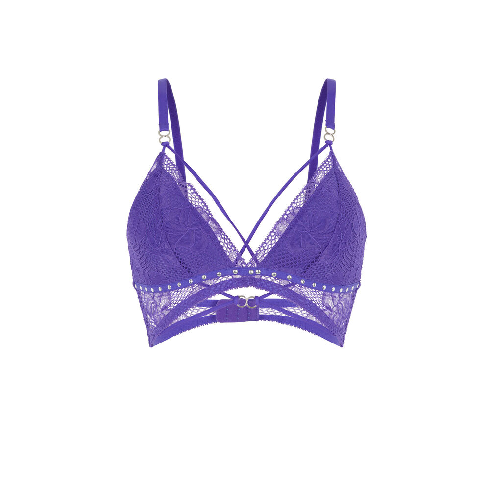 Sujetador de aumento sin aros con lazos - violeta violeta.