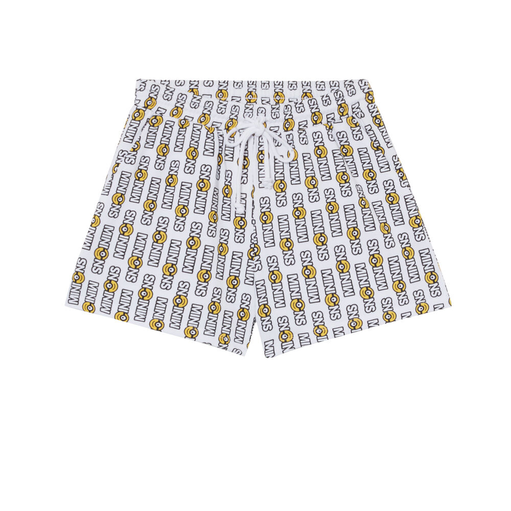 Short con estampado los minions - blanco blanco.