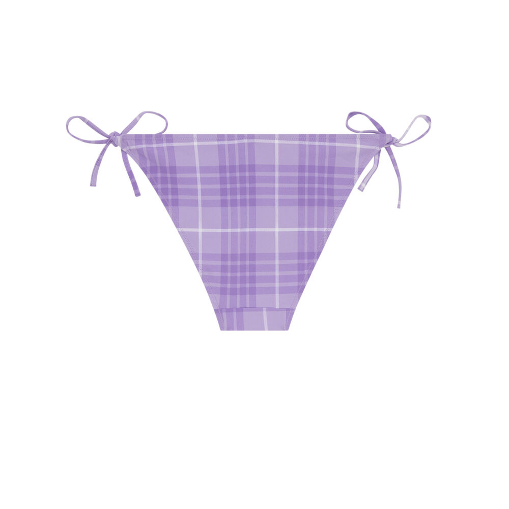 Parte de abajo de bikini a cuadros - oro morado.