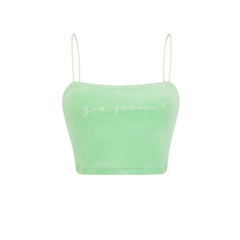 Crop top de terciopelo - verde manzana Crop top de terciopelo - verde manzana;