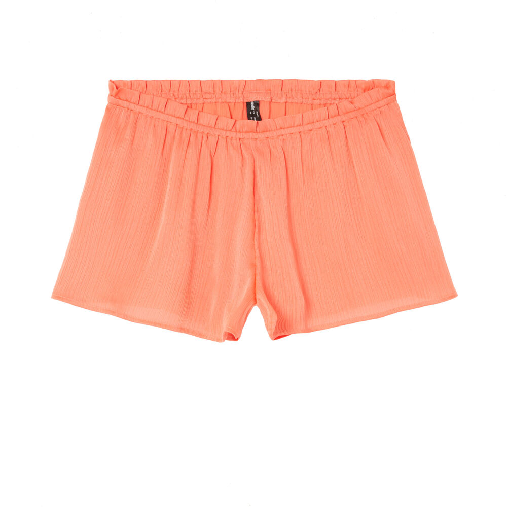Shorts fluidos con volante - rojo rojo.