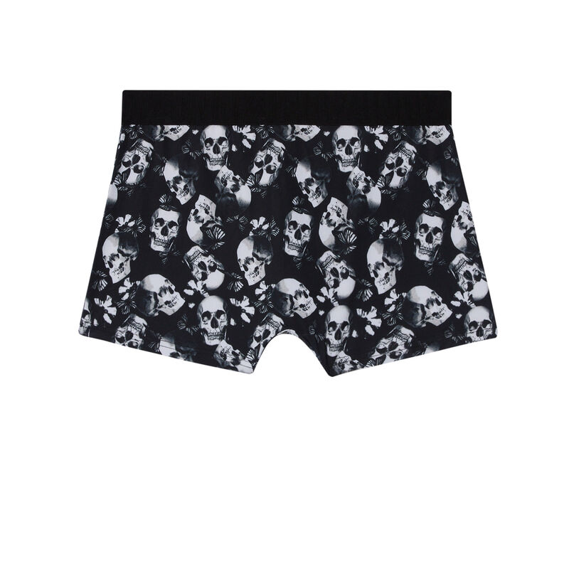bóxer con estampado de calavera - negro bóxer con estampado de calavera - negro;