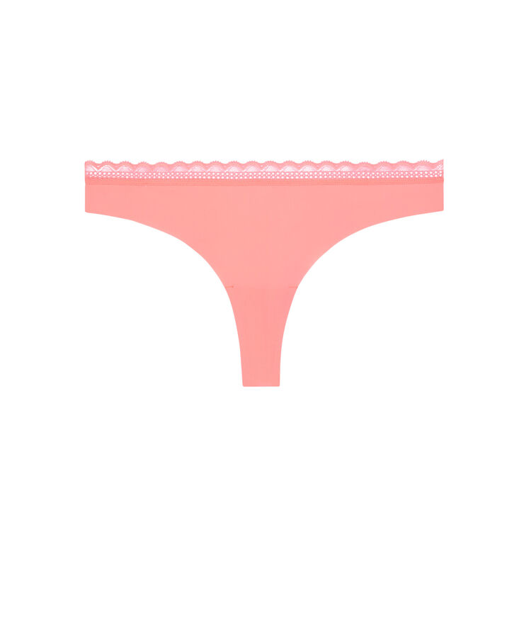 Braguita brasileña lisa rosa de microfibra rosa.