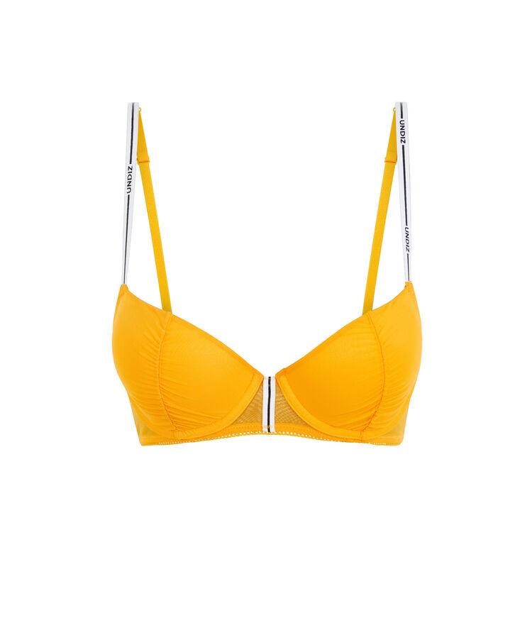 Sujetador push-up de tul liso truegirliz azafrán.