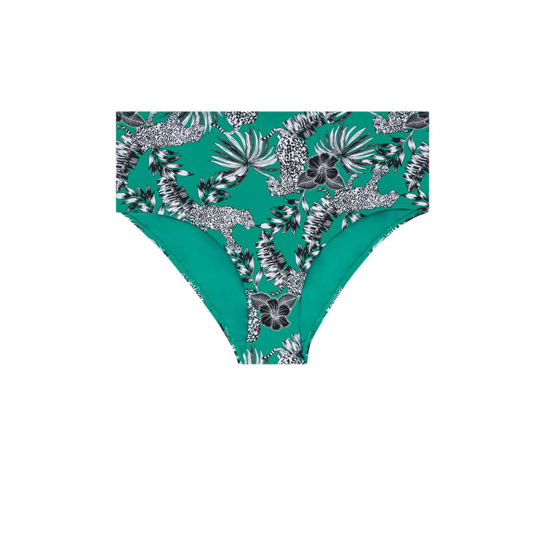 Parte de abajo de bikini braguita de talle alto - verde Parte de abajo de bikini braguita de talle alto - verde;