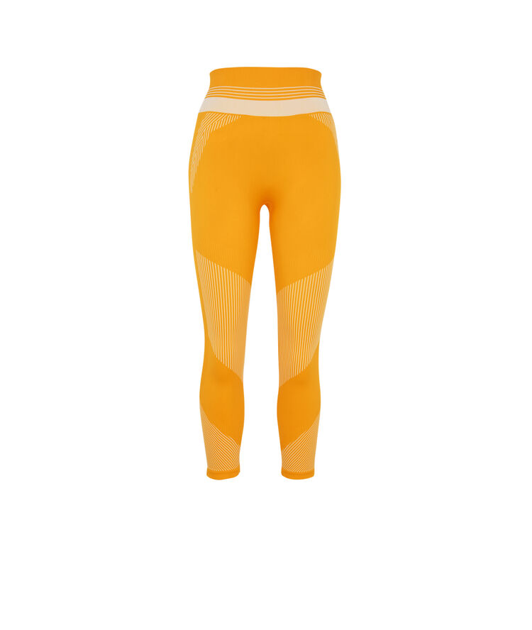 Leggings cortos deportivos sin costuras seamblockiz azafrán.