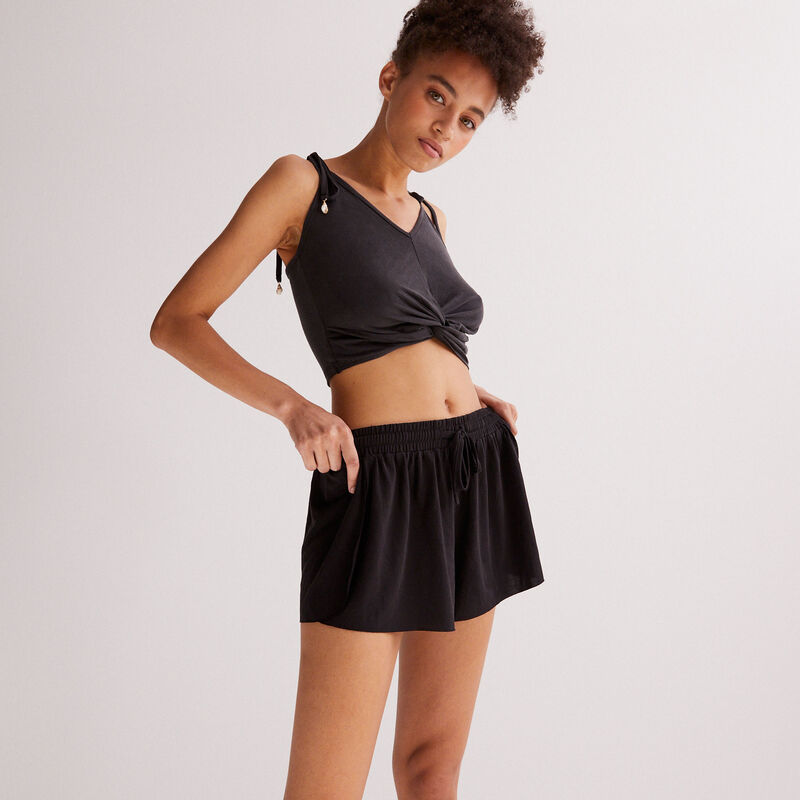 Short fluido abierto - negro Short fluido abierto - negro;