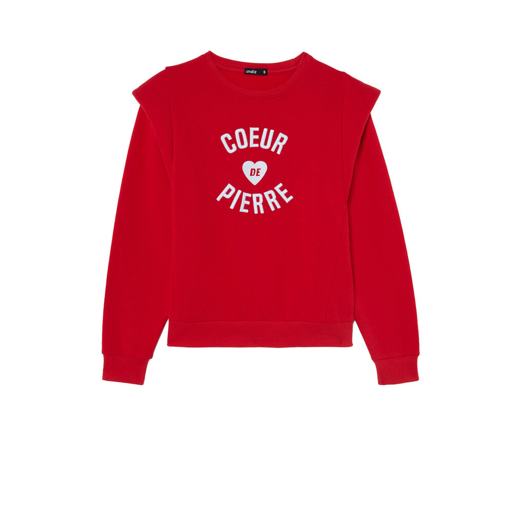 Sudadera con mensaje coeur de pierre - roja rojo.