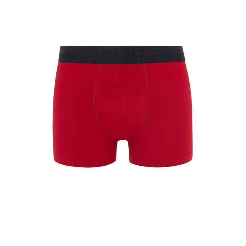 Bóxer de algodón con mensaje engdebacoliz rojo.