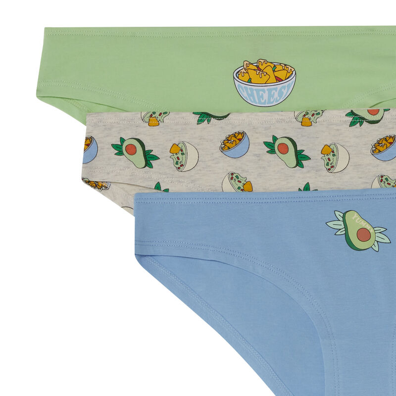Juego de 3 braguitas avocado lover - crudo Juego de 3 braguitas avocado lover - crudo;