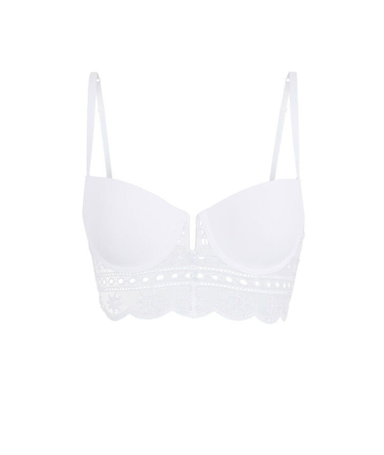 Sujetador corpiño push-up blanco tocrobrodiz blanco.