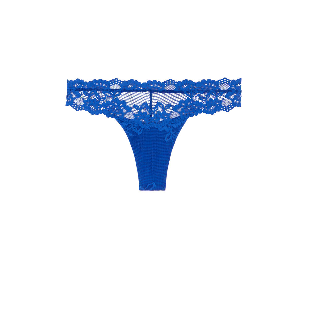 Braguita brasileña de encaje - azul real azul.