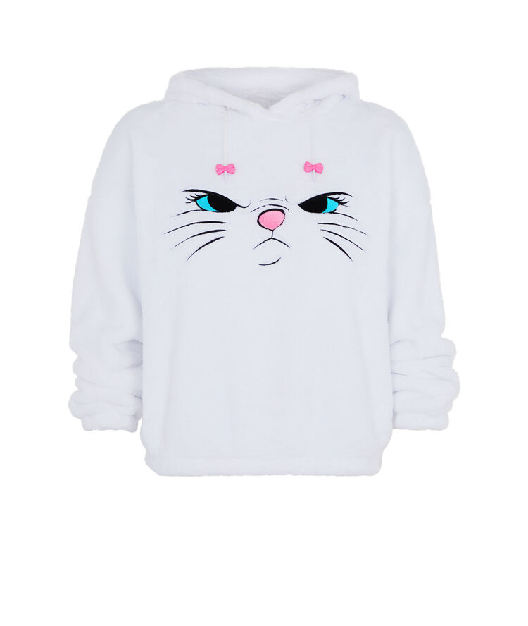 Sudadera de polar de los aristogatos - blanca blanco.