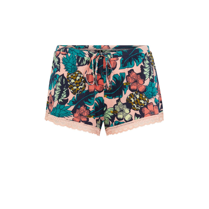 Short con estampado de flores - salmón Short con estampado de flores - salmón;
