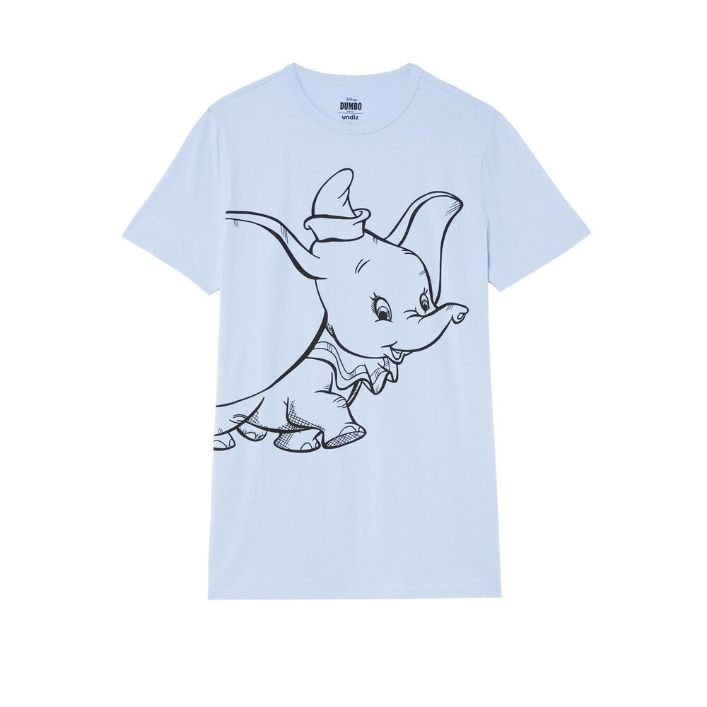 Camiseta larga con estampado de dumbo - azul claro azul.