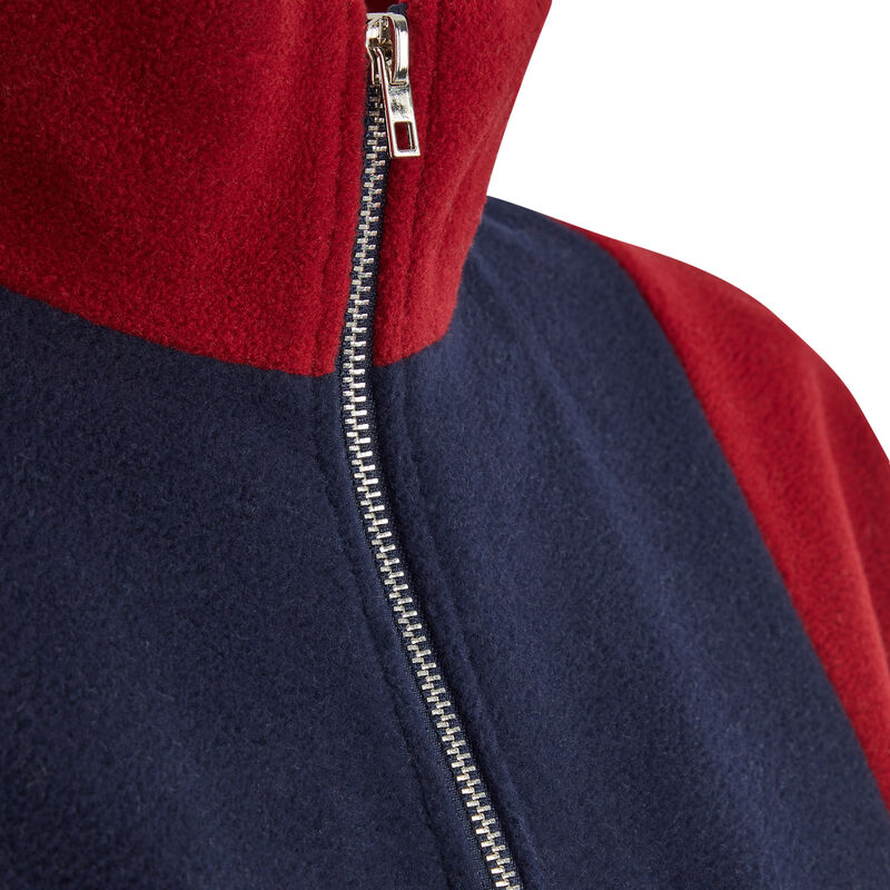 Sudadera polar con detalle de cremallera raclettiz burdeos.
