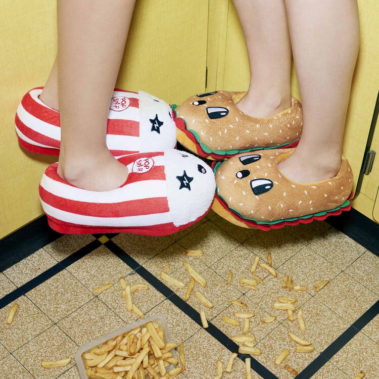 Chaussons rouge popcorniz red.