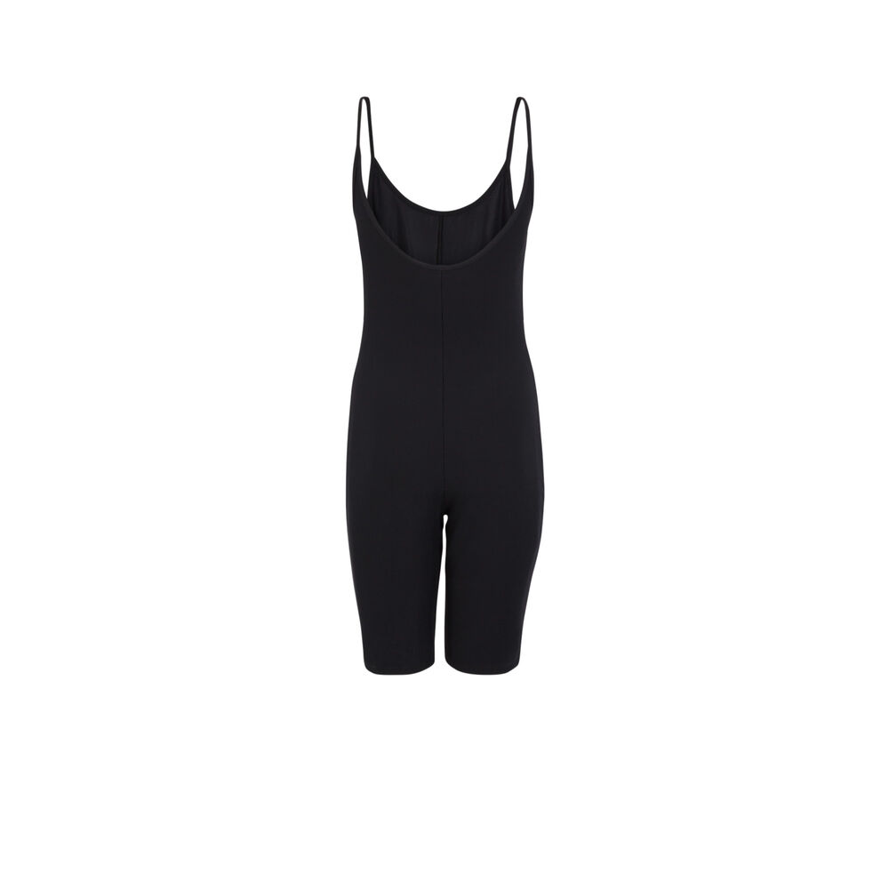 Mono con tirantes finos - negro negro.