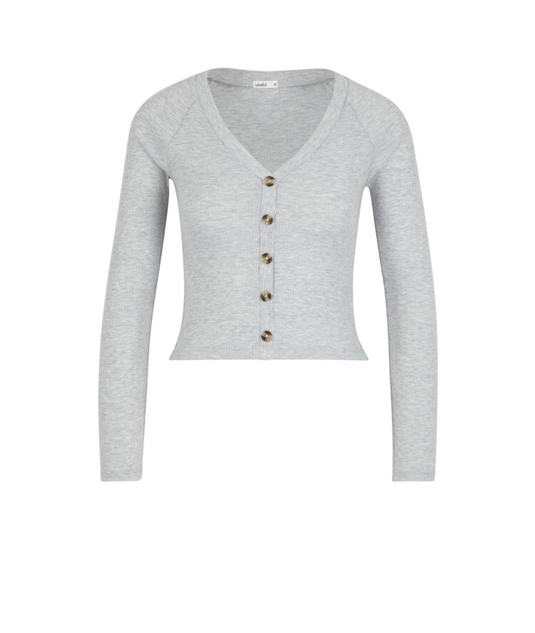 Top de manga larga liso sleevelongiz gris.