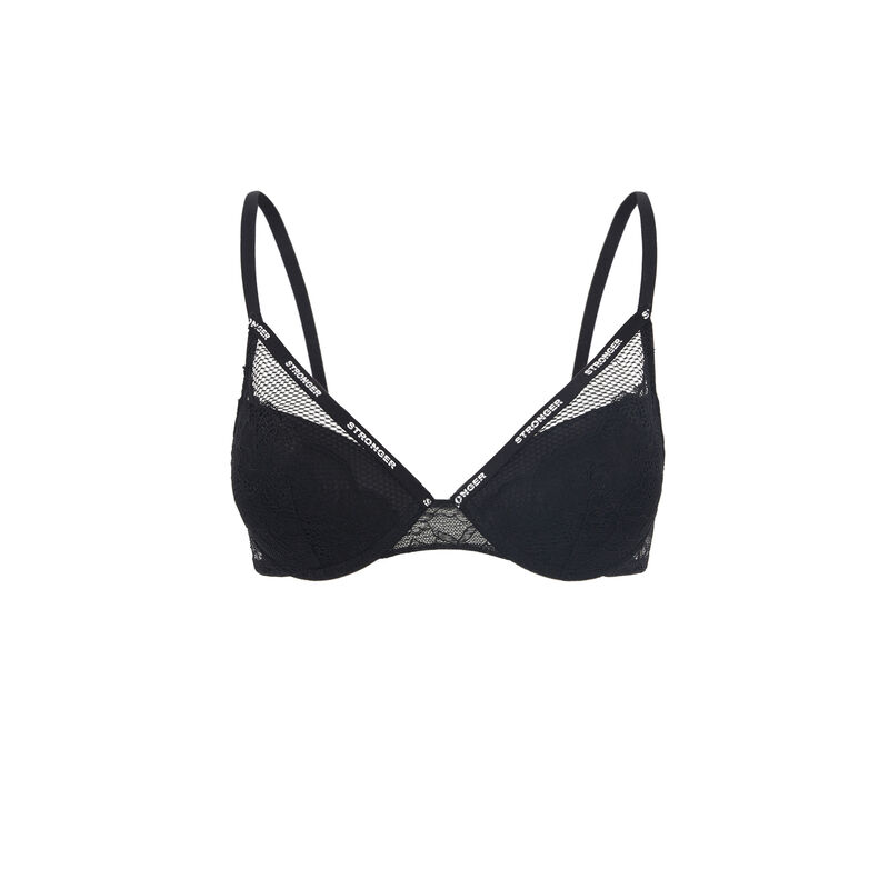 Sujetador push-up de encaje adesiz noir.