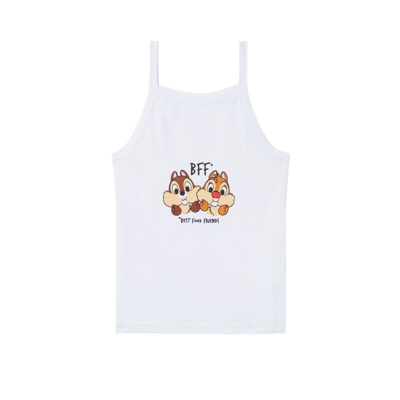 camiseta sin mangas Chip y Chop - blanca camiseta sin mangas Chip y Chop - blanca;