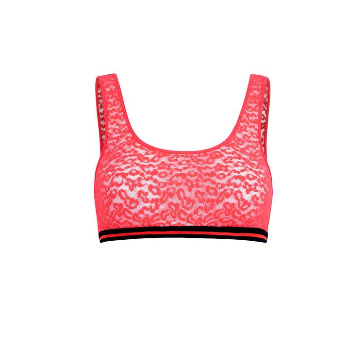 Sujetador coral fluo secretiz leopiz rosa.