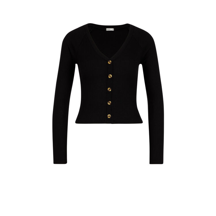 Top de manga larga liso sleevelongiz negro.