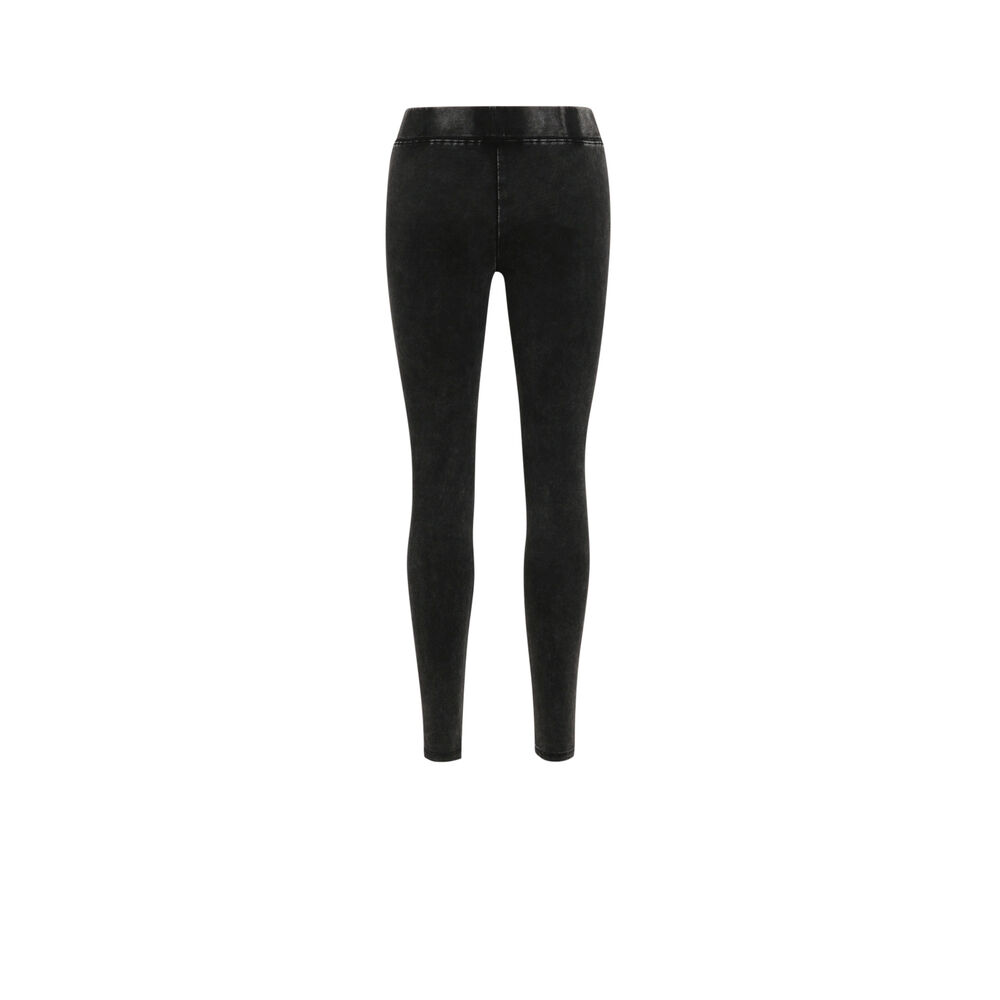 Leggings efecto envejecido - negro negro.