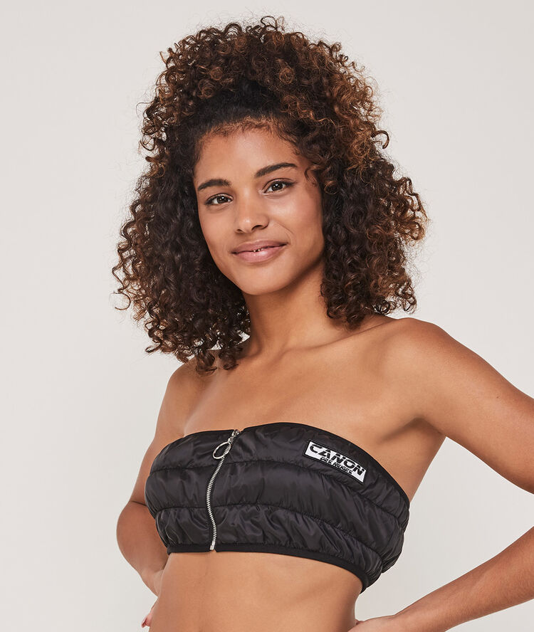 Bandeau con detalle de cremallera doudouniz negro.