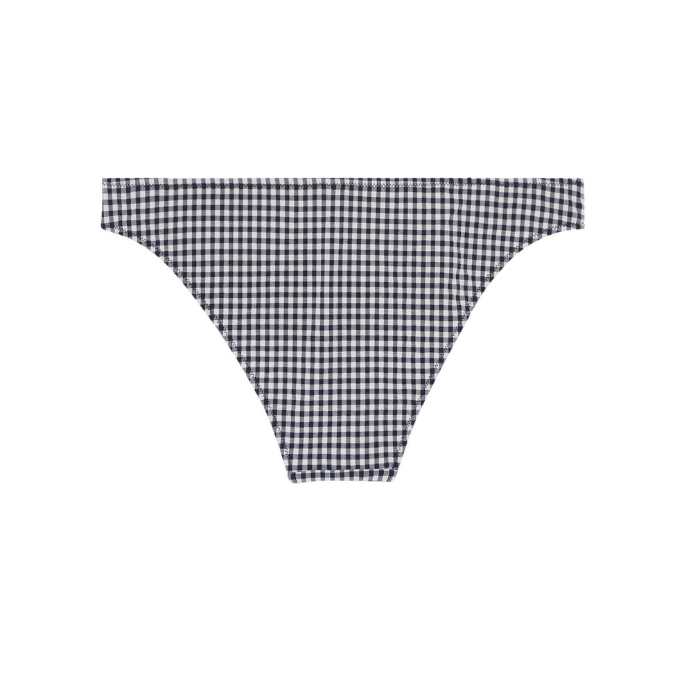 Parte de abajo del bikini con motivo de vichy - azul azul.