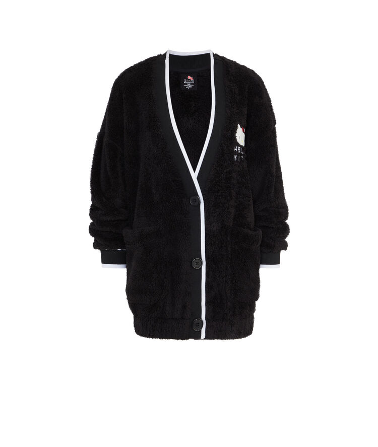 Chaqueta polar con parche de hello kitty polakittiz noir.