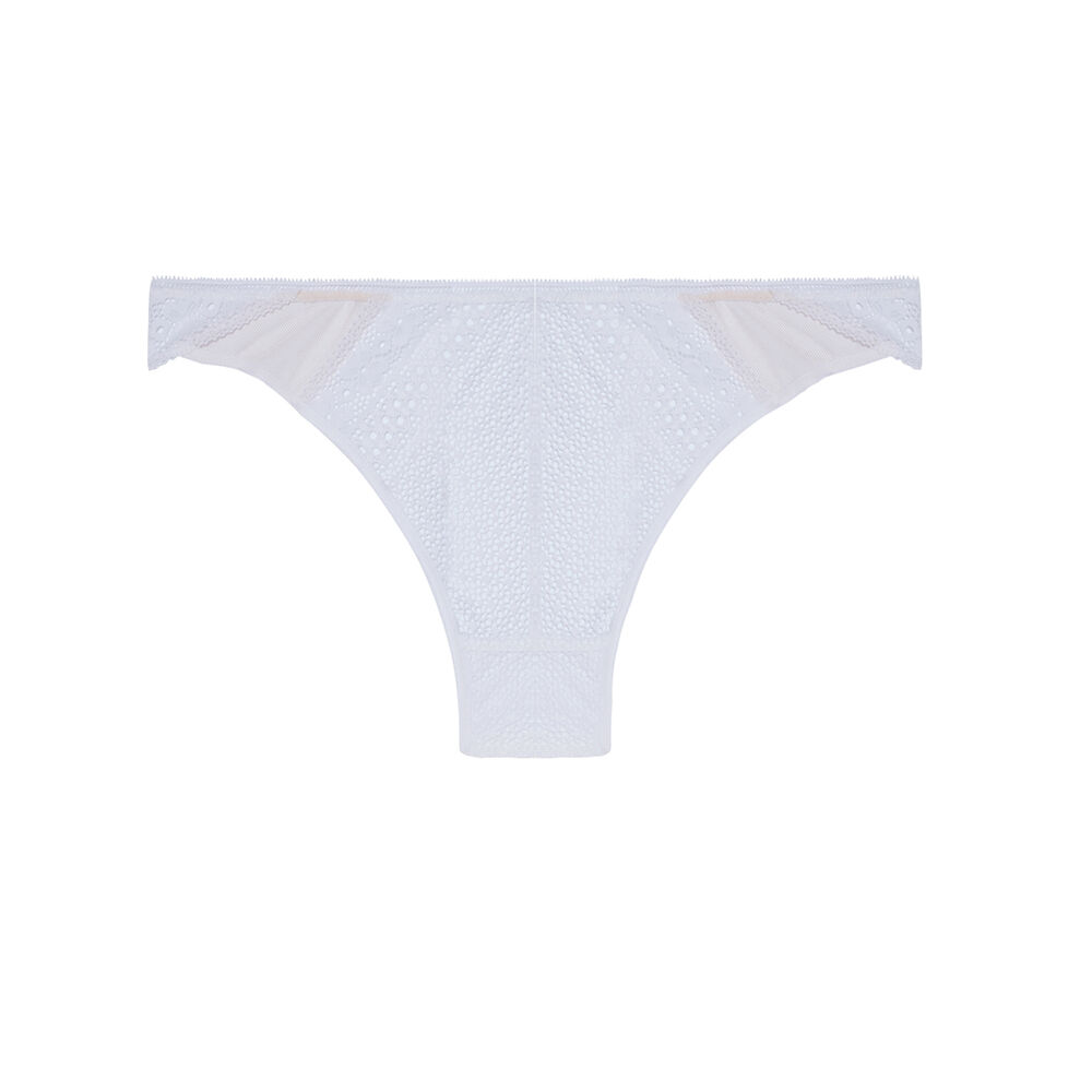Braguita brasileña de encaje - blanco blanco.