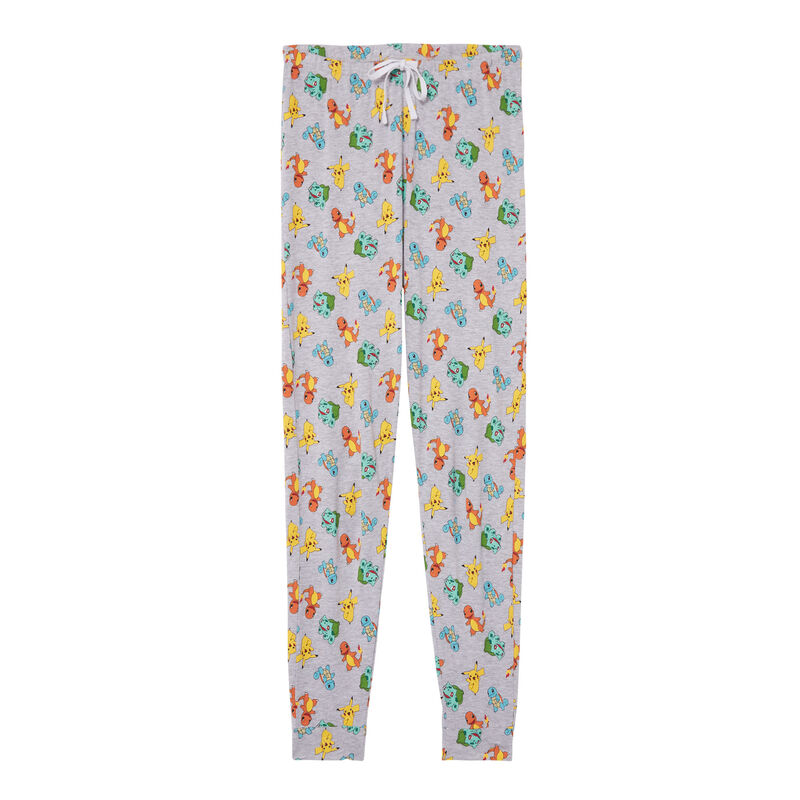 pantalón con estampado de Pokemon - gris pantalón con estampado de Pokemon - gris;