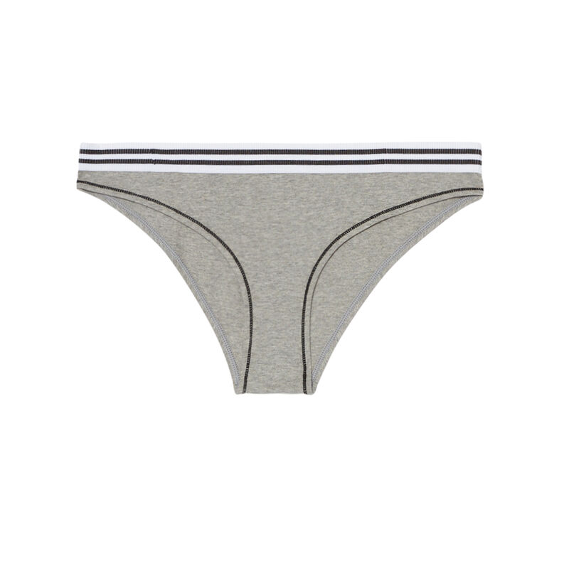 Braguita con cinta elástica de algodón - gris Braguita con cinta elástica de algodón - gris;