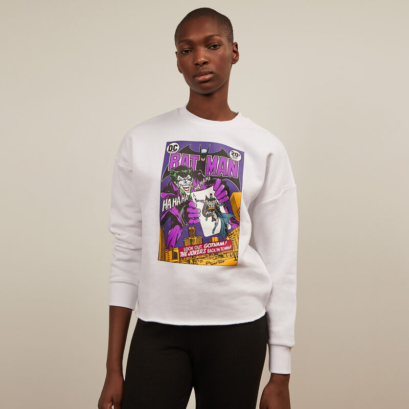 sudadera con estampado Batman - blanco sudadera con estampado Batman - blanco ;