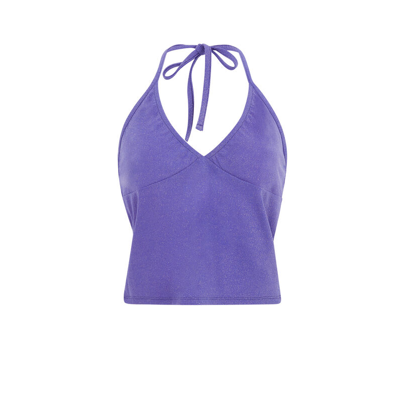 Top con espalda abierta y cierre en el cuello - violeta Top con espalda abierta y cierre en el cuello - violeta;