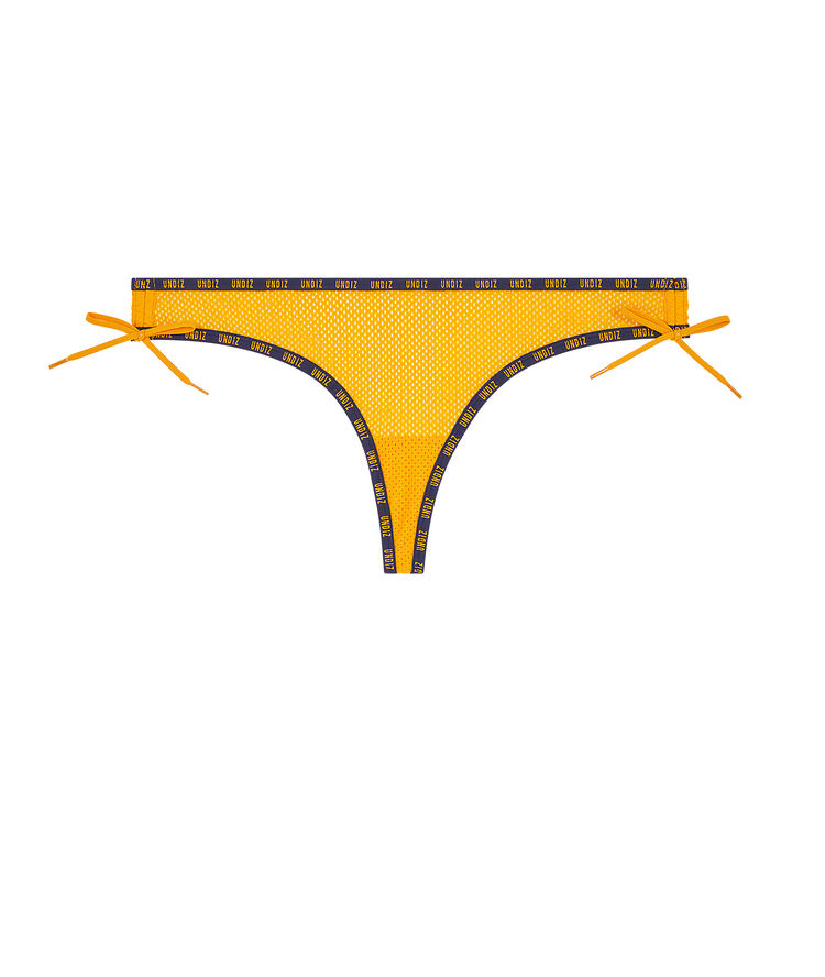 Braguita tanga en material de tul cheerleadiz azafrán.