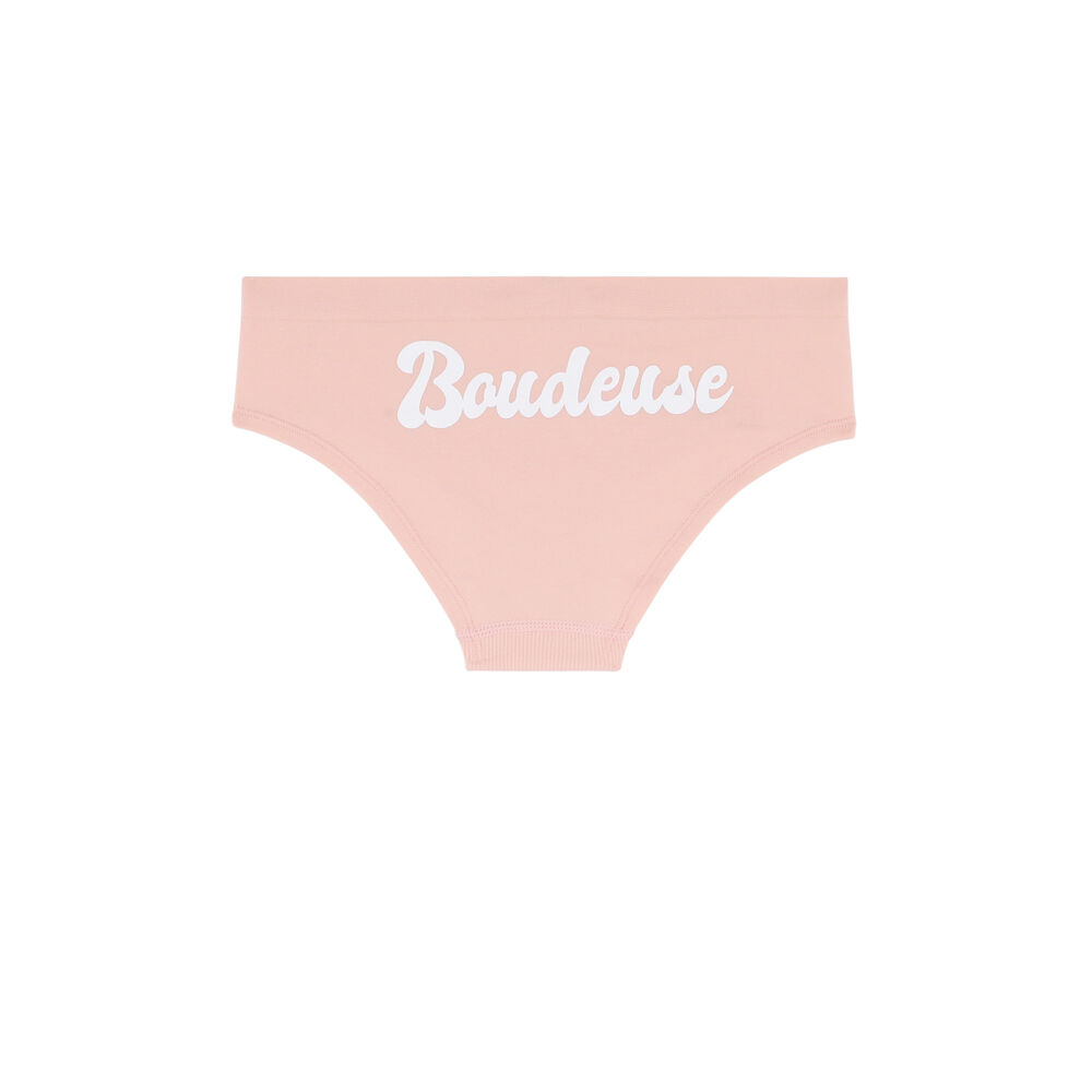Braguita culotte con mensaje boudeuse - rosa rosa.