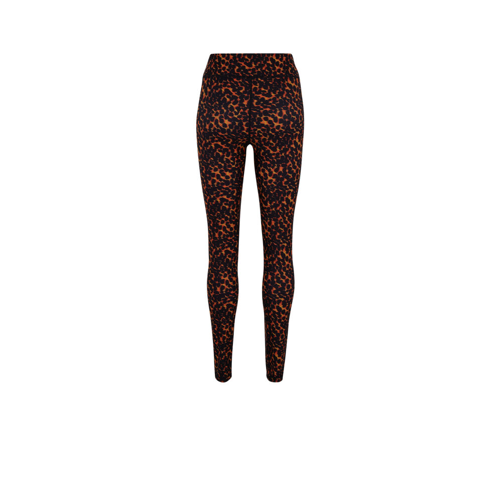 Leggings con estampado de leopardo - naranja naranja.