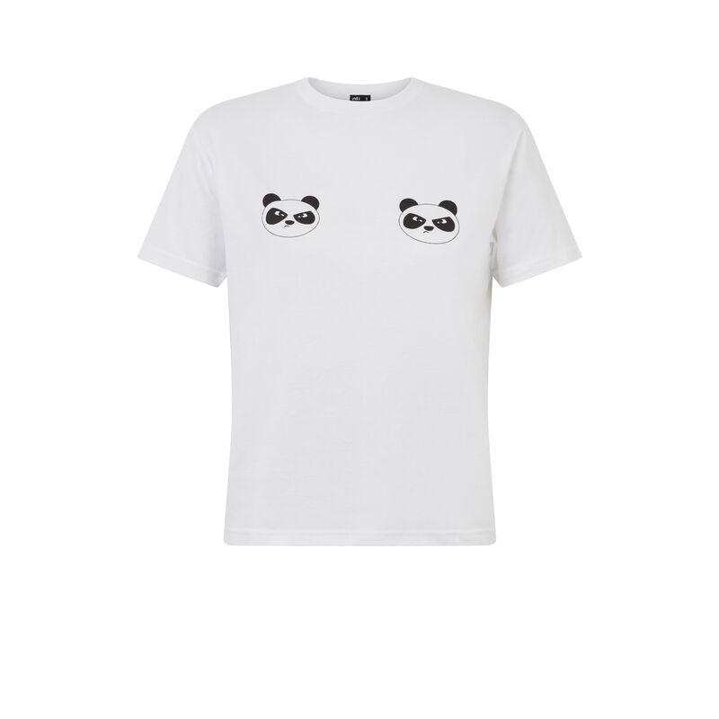 Camiseta con motivos de panda - blanca Camiseta con motivos de panda - blanca;
