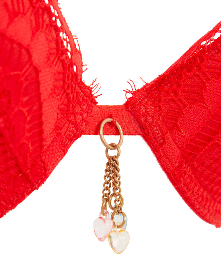 Sujetador push-up behappiz rojo.