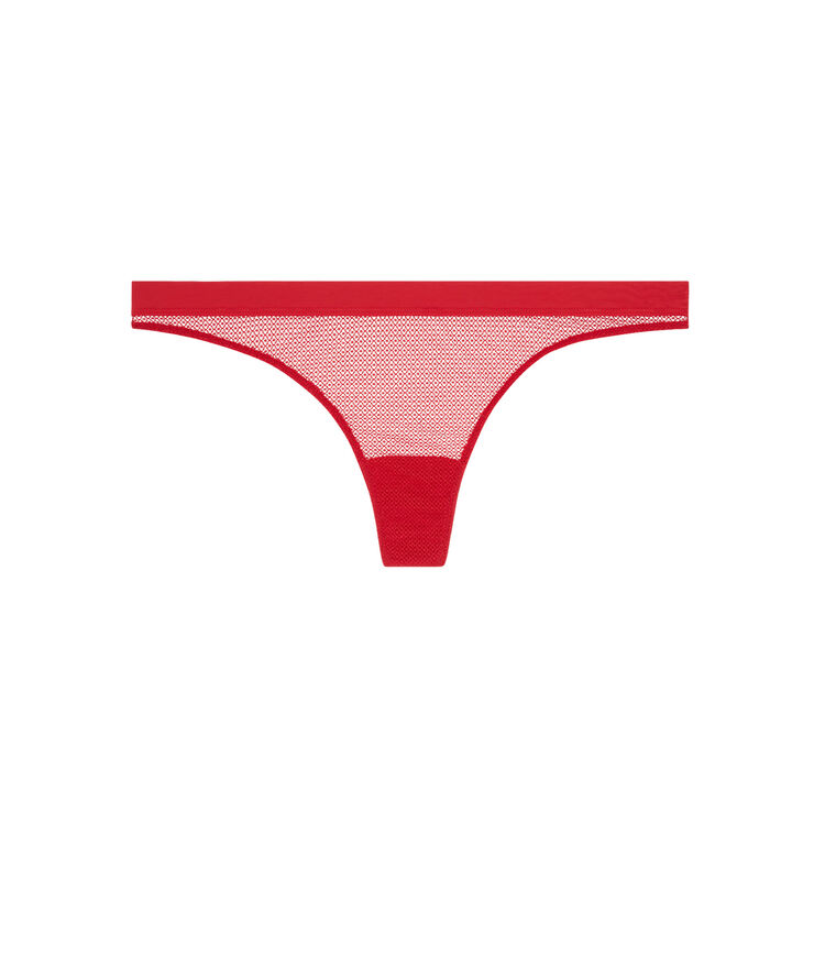 Braguita tanga de tul appeliz rouge.