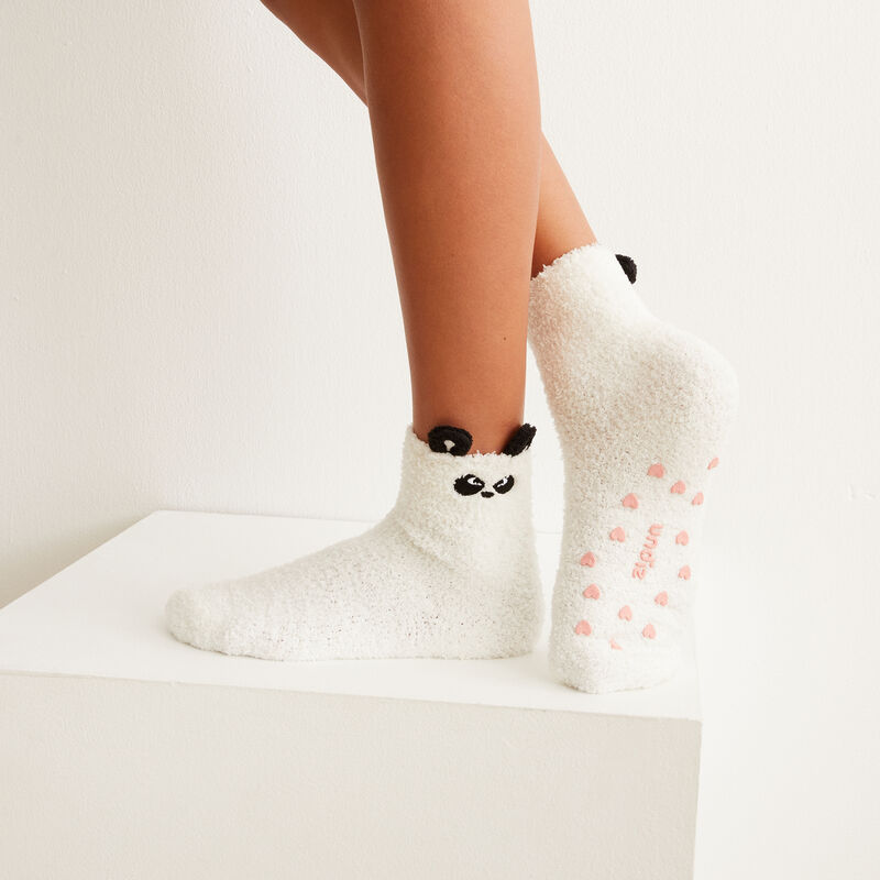 Calcetines de panda gruñón - blanco Calcetines de panda gruñón - blanco;