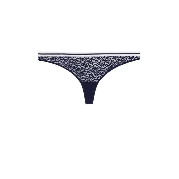 Tanga azul grisáceo leopiz azul.