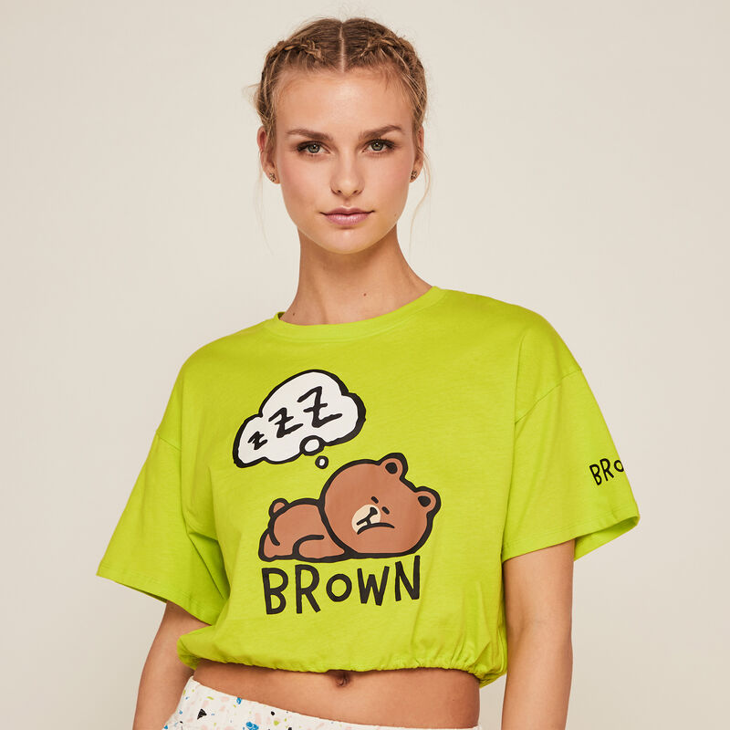 Top de manga corta Line Friends - verde Top de manga corta Line Friends - verde;