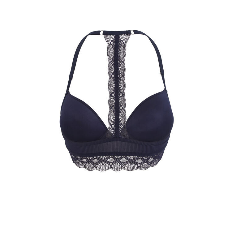 Sujetador push-up azul marino monoskiz azul.