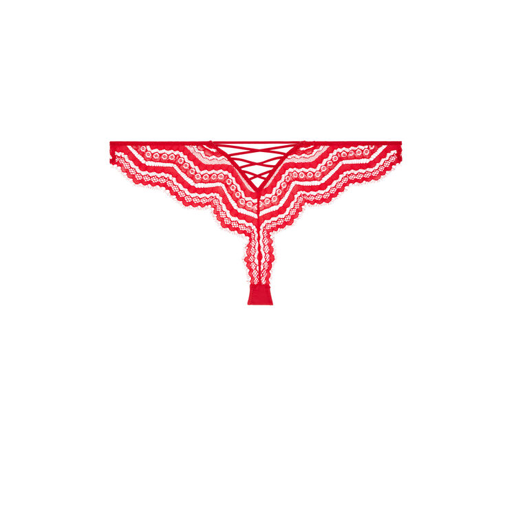 Braguita brasileña micro/encaje pushwaviz rojo.