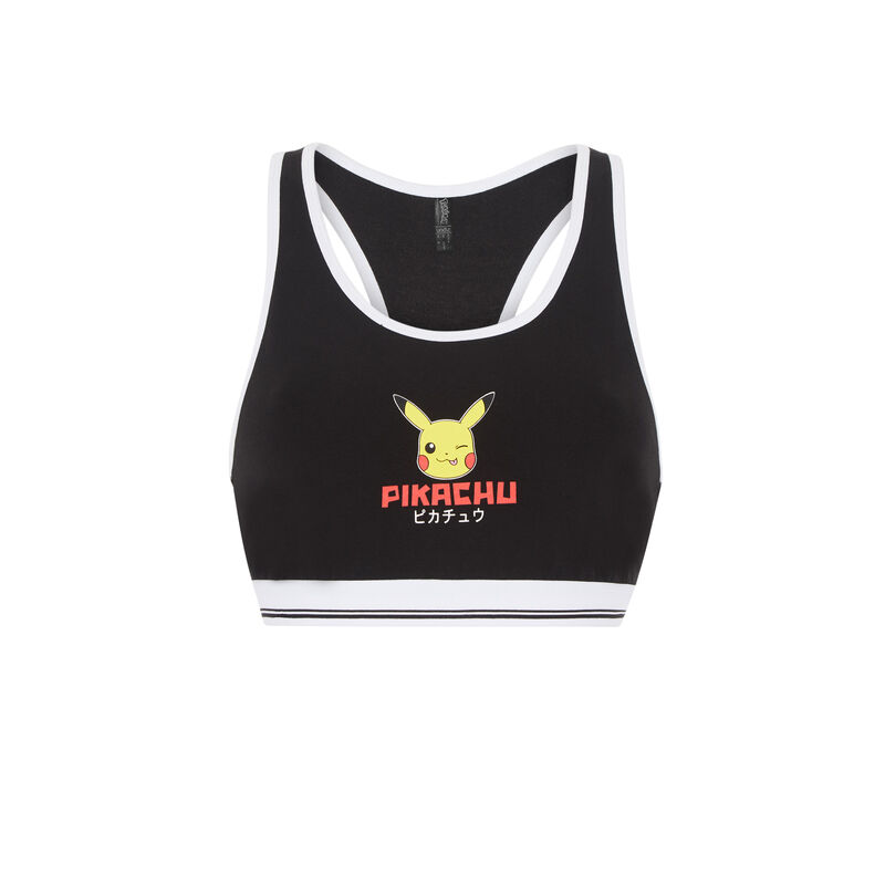 SUJETADOR DEPORTIVO NEGRO LOVEPIKACHIZ SUJETADOR DEPORTIVO NEGRO LOVEPIKACHIZ;
