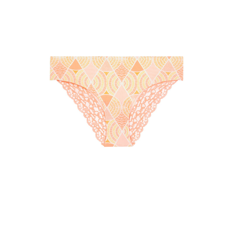 Braguita de microfibra con estampado wax rosa Braguita de microfibra con estampado wax rosa;