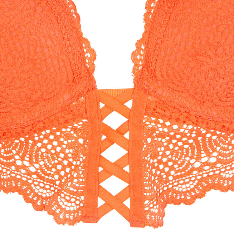 Sujetador corpiño push-up naranja mahaliz orange.